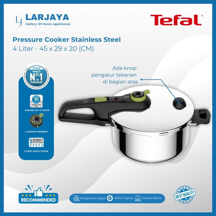 Tefal P2644200 Secure Trendy Panci Presto 4L Stainless Steel