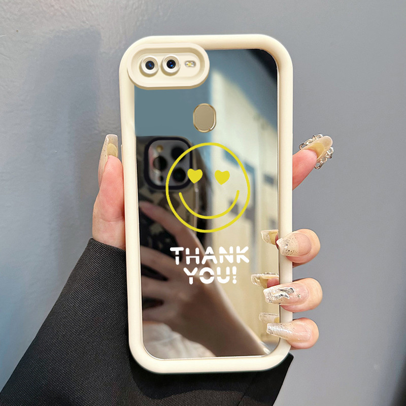 Casing Hp OPPO A7 OPPO A5s OPPO A12 OPPO A12S A11k Case Casing Emoji tas Pola Kasus cermin tangga Ka