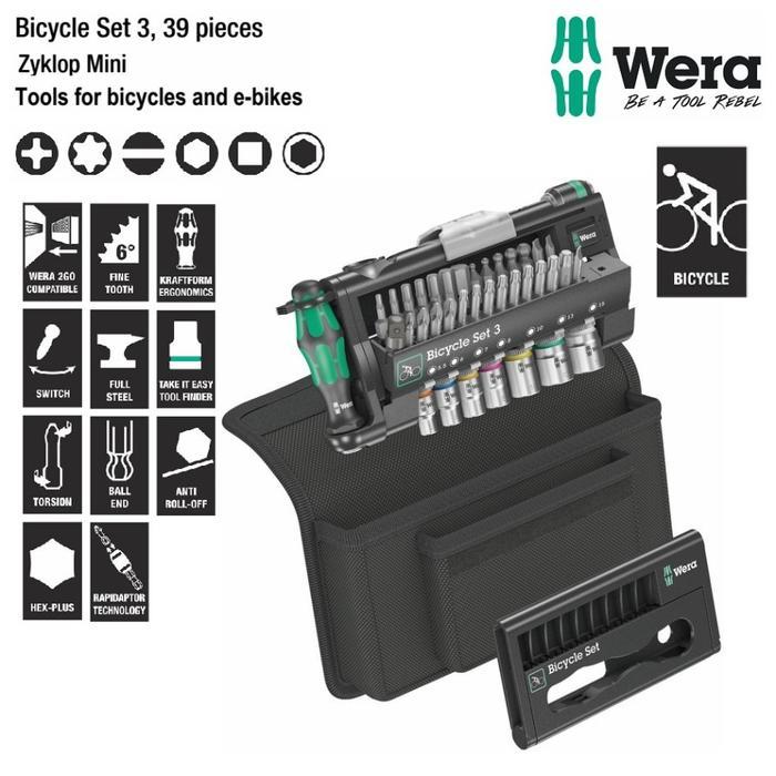 WERA 05004172001 Toolkit Sepeda Bicycle Set 3 Universal Tool kit 39 Pcs