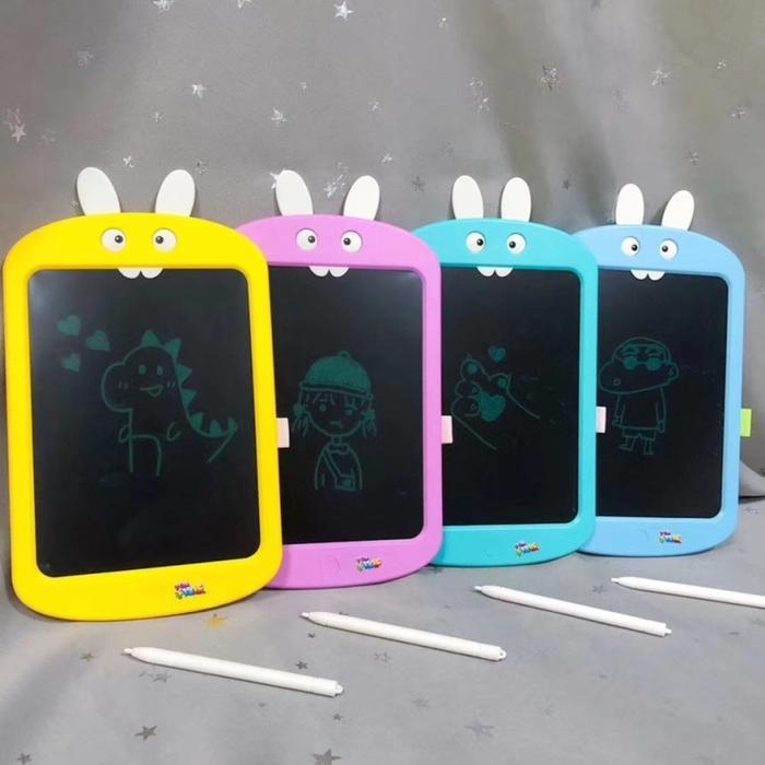 Cocomelon Toys - Mainan Edukasi Anak Tablet Lcd Rabbit Bunny Drawing Writing Board 8.5 Inch Papan