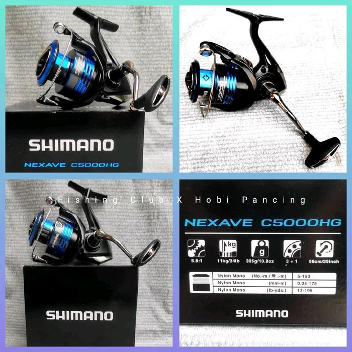 Reel Shimano Nexave 1000 2500 HG C3000 HG 4000 HG C5000HG Ril Shimano jepang Pancing Laut Empang