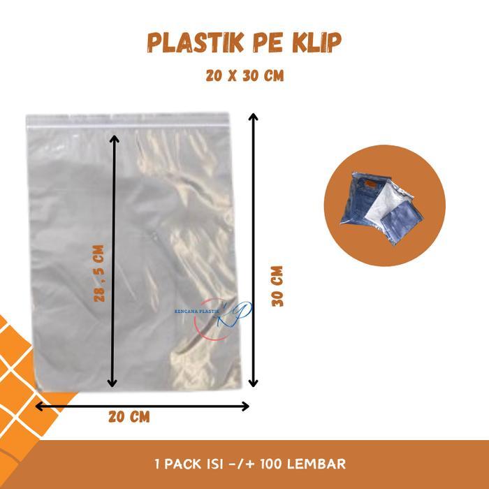 PLASTIK KLIP 20X30 ZIPLOCK ZIPPER 20 X 30 CM