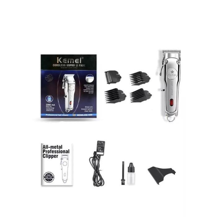 KEMEI 1996 Alat Cukur Listrik Kemei 1996 Bisa Cas Body Metal KM-1996 Professional Clipper Mesin