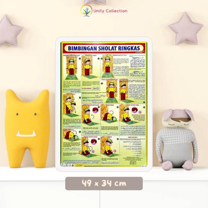 Poster Edukasi Anak Muslim Belajar Bimbingan Sholat Ringkas