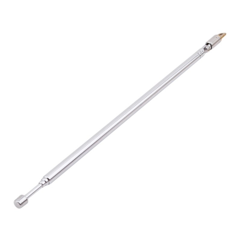 Replacement 62cm FM Antenna Radio Portable 4 Sections TV Antenna Telescopic Rotatable Antenna Aerial