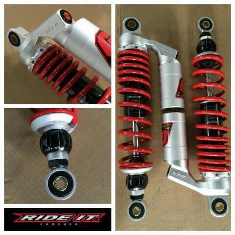 Shock Breaker Belakang Tabung Atas Merek Redit Gp 299 Uk 280Mm Merah