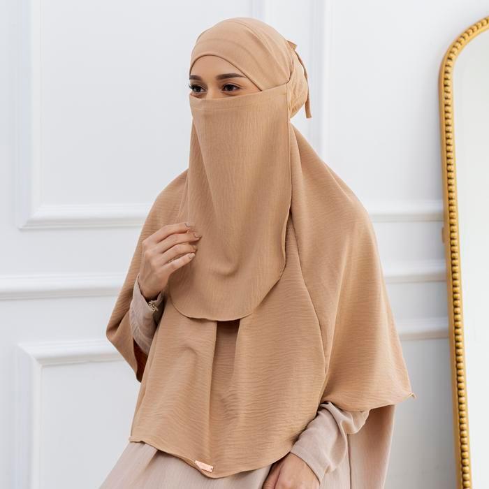 Lozy Hijab - Halima French Khimar (Khimar Instan Cadar Syari Multifungsi) Airflow Muslim Kerudung