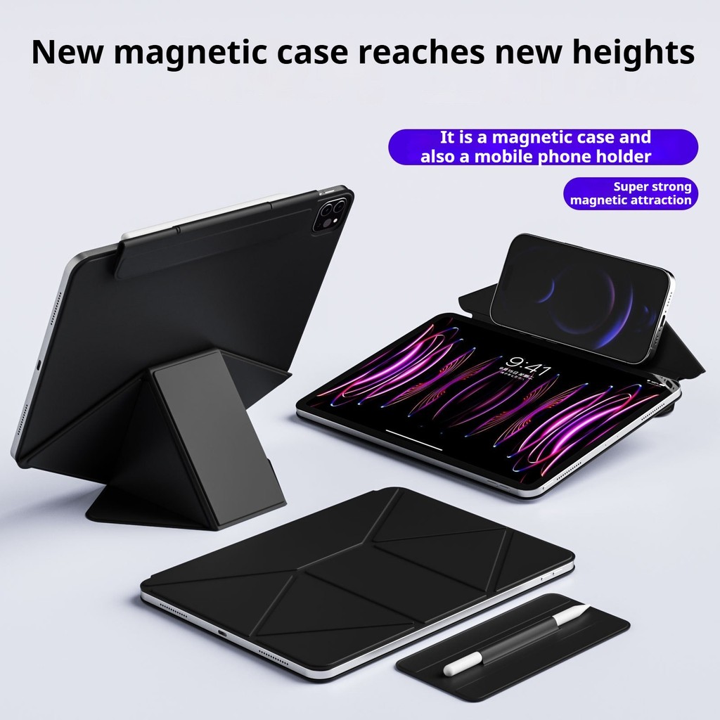 Rbp For Ipad Air 11/13 Pro 11 12.9 Air 4/5Th Increase Height Bracket Case, Magnetic Detachable Ipad