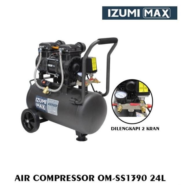 Mesin Kompresor Listrik 1.75 HP 24L IZUMI Super Speed Oilless 1-3/4 HP