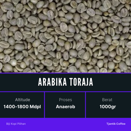 green Bean biji kopi anaerob Toraja  - 1 kg
