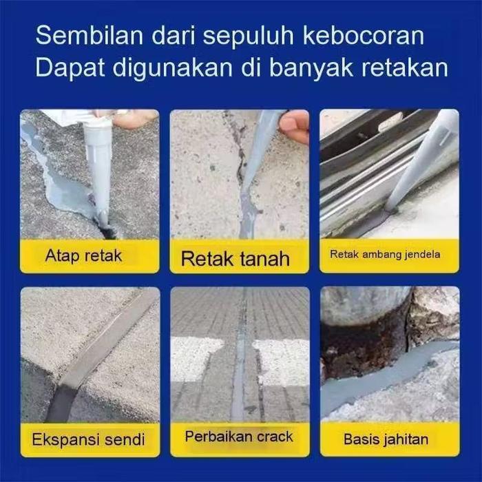 Lem Dempul Beton Perbaikan Retakan Atap Dan Lantai/Lem Anti Bocor Atap / Bahan Anti Air
