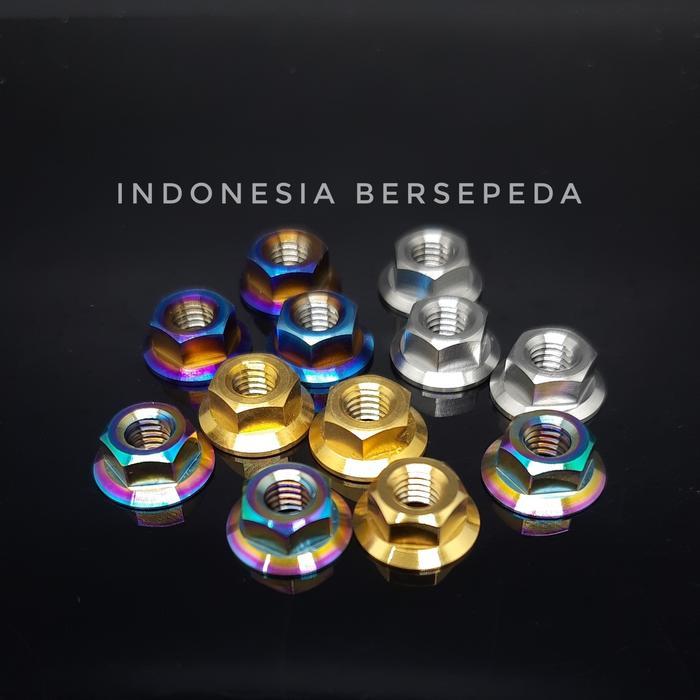 Titanium Flange Nut M5 Multipurpose - Mur Titanium M5