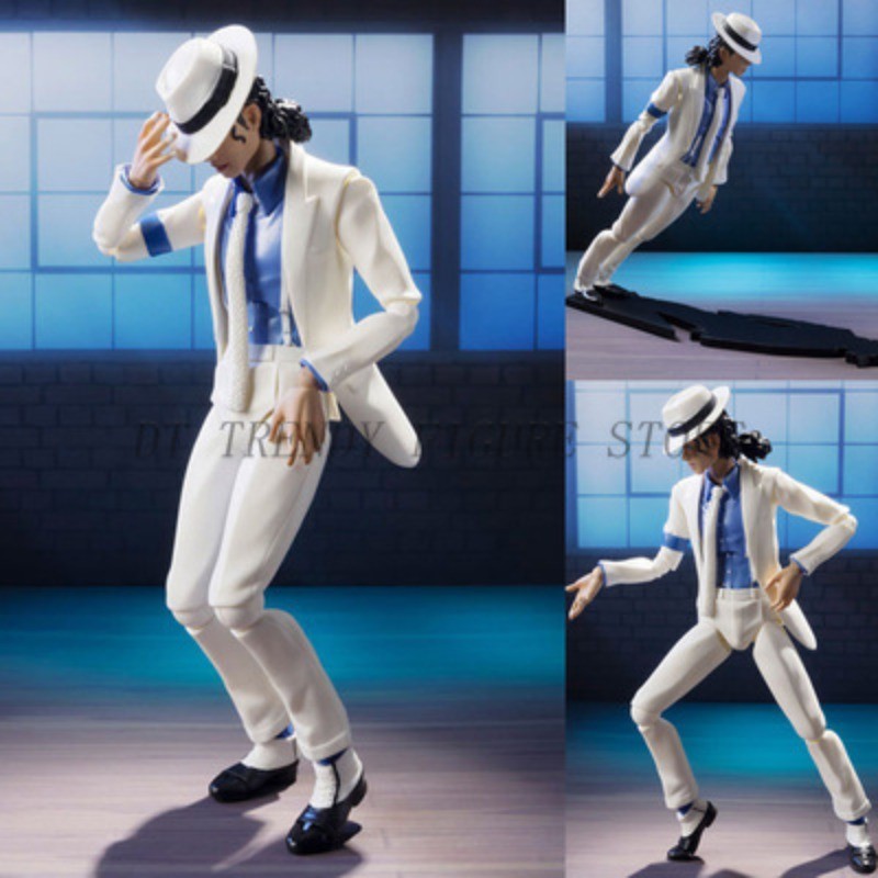 14cm SHF Michael Jackson Action Figure Smooth Criminal Moonwalk PVC MovableMichael Jackson