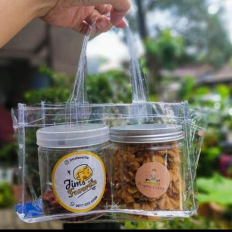 20x13x13 Tas toples kue kering,tas kotak kue kering ,Toples kue kering Putih