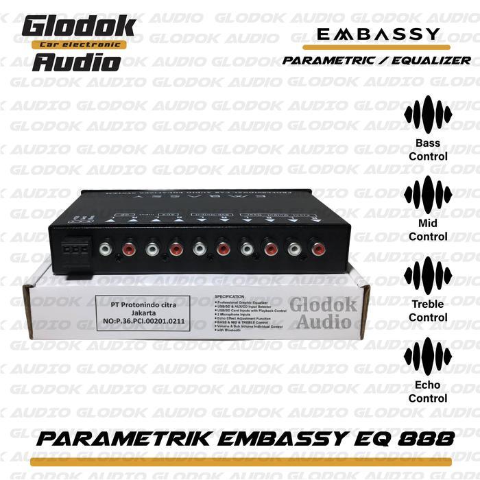 Embassy Equalizer 888 Bluetooth Parametrik Mixer Professsional Car Audio Usb Bluetooth Adaptor