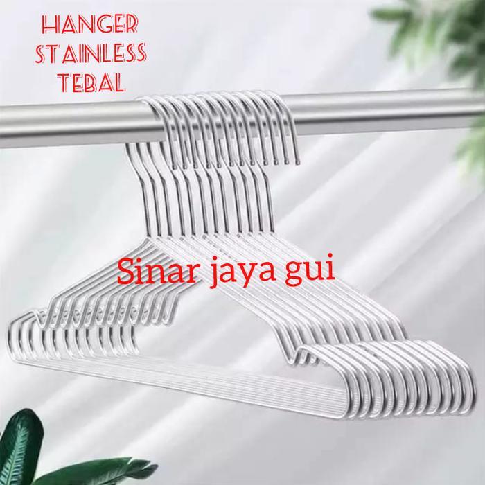 Gantungan Baju Stainless Steel Hanger Baju Stainless 42 cm dan 45 cm