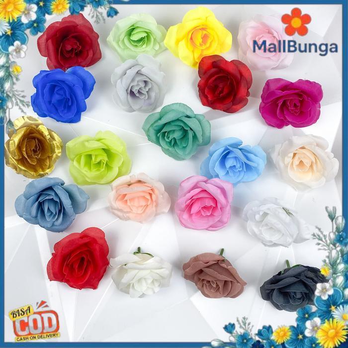 1 PCS Kuntuman Mawar OF Artificial - Kuntum Kepala Rose Jepang/bunga dekorasi import/TEAROSE/KUNTUM