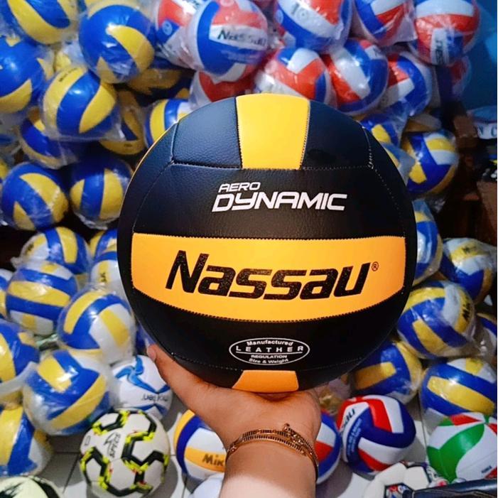 ASLI bola voli jahit hitam nassau free pompa+pentil READY STOCK
