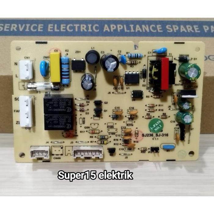 TERLARIS Modul PCB SHARP SJ-236MG-GB/GR, SJ-316MG-GB/GR PCB Kulkas SHARP SJ236 SJ316 (2 Pintu) (207)