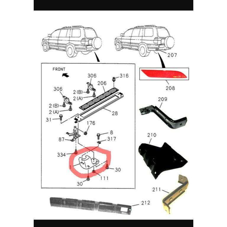 Spesial Kuping - Tanduk Bumper Belakang Kanan Panther Kapsul Original Terlaris