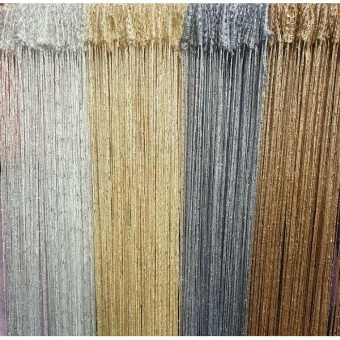 TIRAI GLITER DEKORASI UKURAN 3X X 3M - TIRAI PINTU KAMAR & IMPORT benang hiasan
