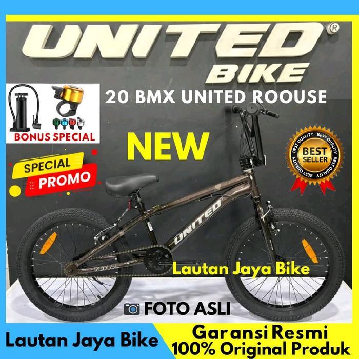 SEPEDA 20 BMX UNITED ROOUSE ROTOR TERBARU - Cokelat