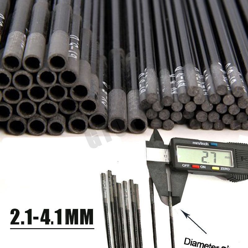2.2mm-4.1mm 5 Pieces 80cm Fishing Rod Tip Spare Sections Taiwan Fishing Rod Full Size Solid Hollow C