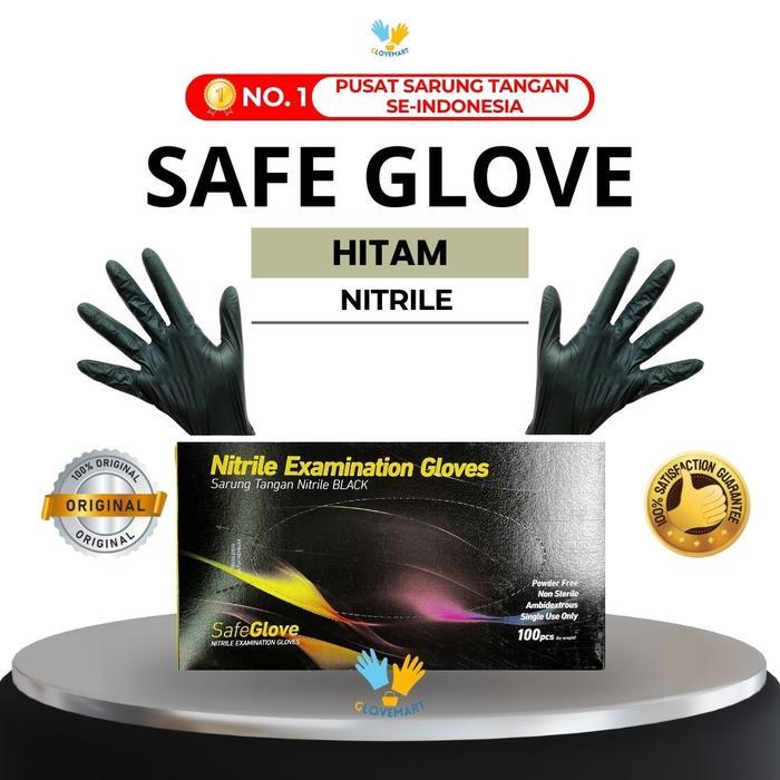 Ready Sarung Tangan Nitrile Safe Glove Black /Sarung Tangan Karet/Sarung Tangan /Safe Glove Black