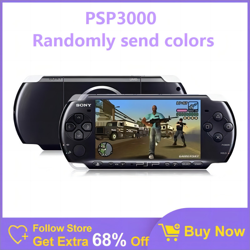 Original PSP1000 PSP3000 game console 32GB 64GB 128GB memory card includes free games, pre installed