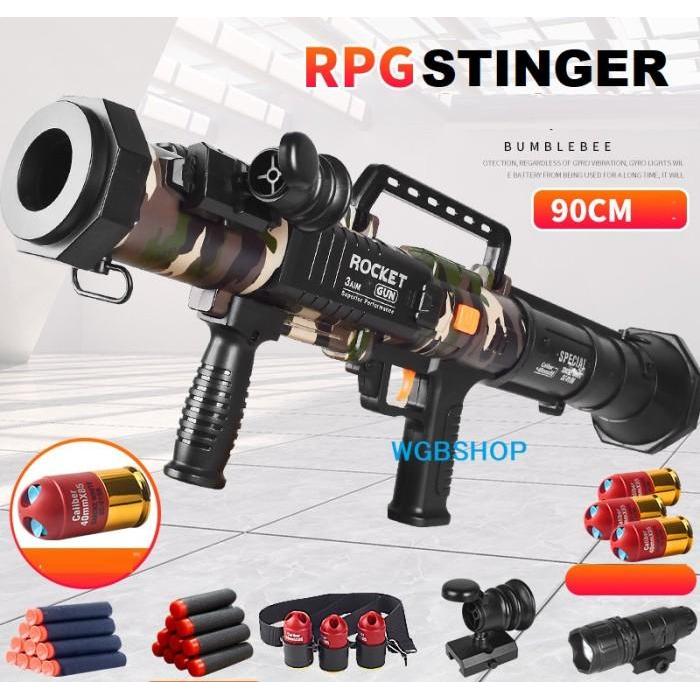 Best Seller Mainan Anak Rpg Stingger Soft Dart Toy Kids Model Nerf Original