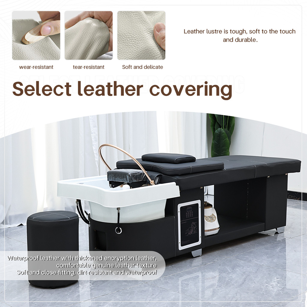 Wholesale Japanese Head Spa Waterfall Equipment Storage Space Bed Water Cycle Shampoo Bed with