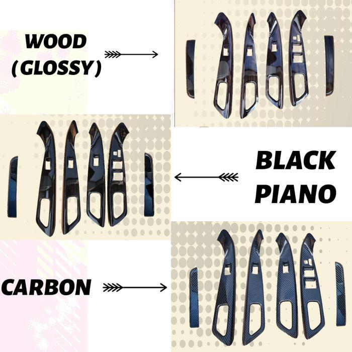 Panel Arm Rest Dashboard Grand Innova Wood Carbon Black Piano 2004 2005 2006 2007 2008 2009 2010
