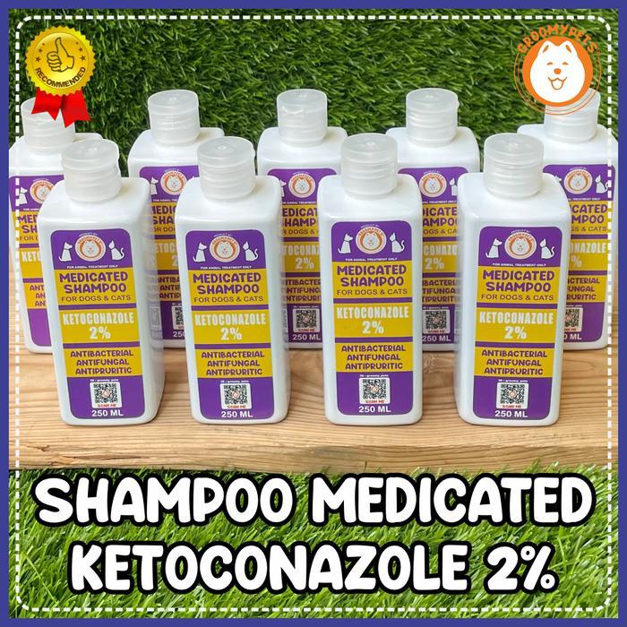 shampoo medicated anjing dan kucing - ketoconazole 2%