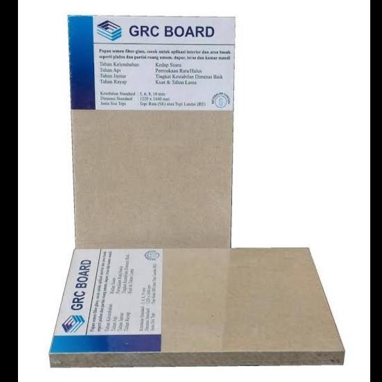 GRC Board 10 mm / Papan GRC / Fiber Semen / Papan Semen / 1.22 X 2.44 Gratis Ongkir