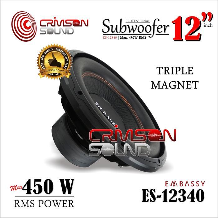 (COD) SUBWOOFER 12 Inch 3 Magnet EMBASSY ES-12340 Speakers