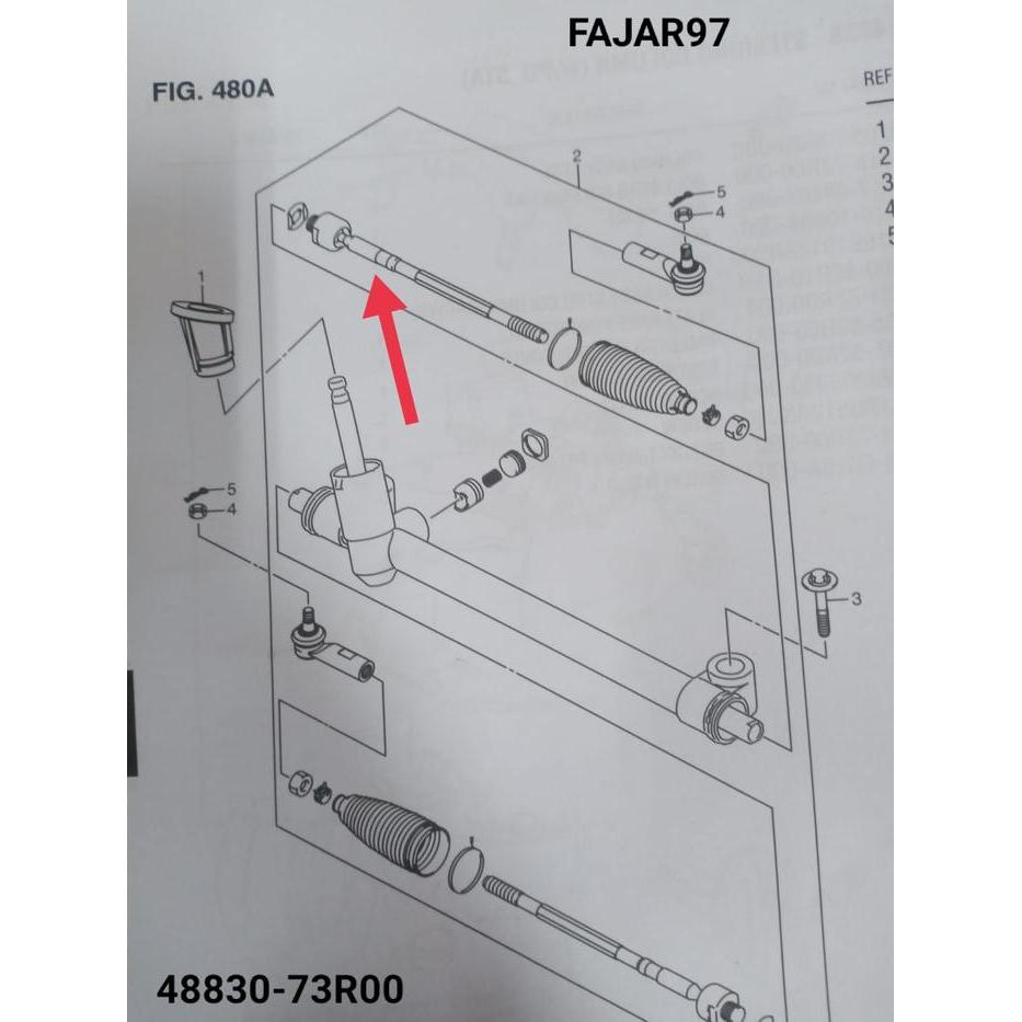 Rack End/Long Tie Rod Suzuki All New Ertiga Heiker