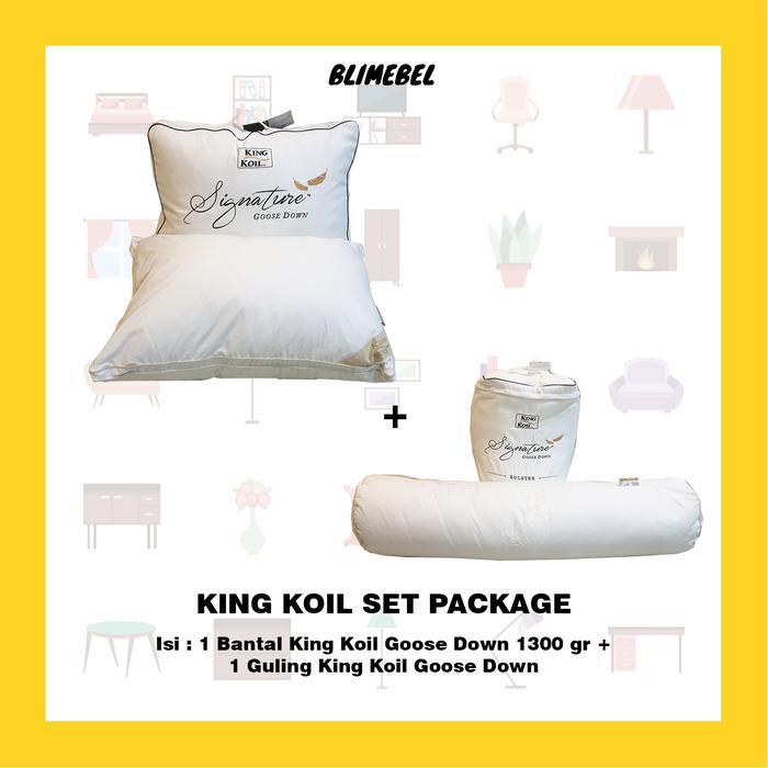 PAKET Bantal King Koil Goose Down 1300gr + Guling King Koil Goose Down