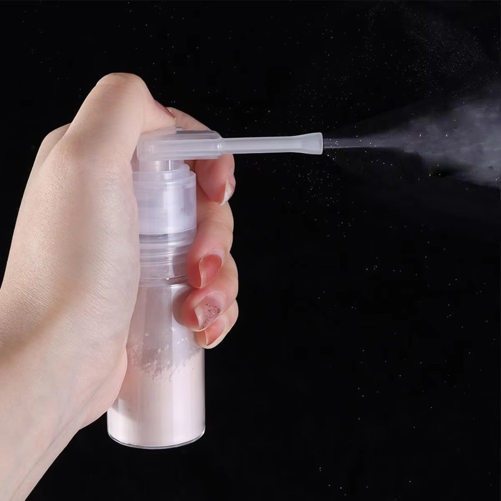 New 35ml/50ml Powder Spray Bottle Plastic Press Highlight Sequins Spray Bottle Refillable