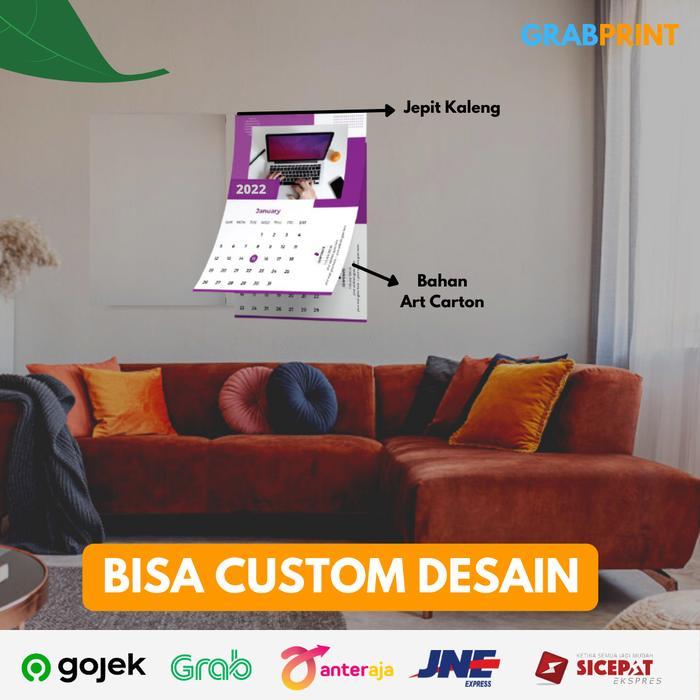 "New" Kalender Dinding 2026 Custom 3 Lembar Jumbo Cetak Murah Gratis Desain