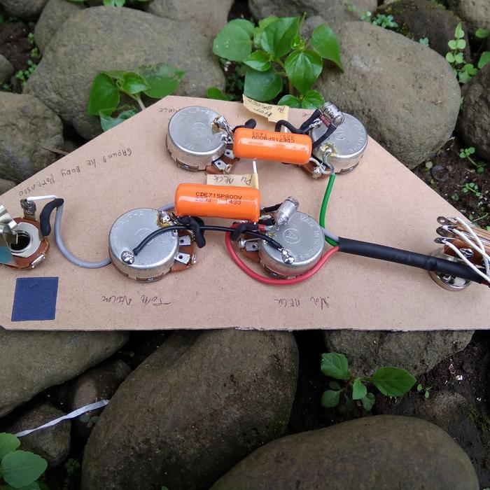 Prewiring Gitar SG 50s Gibson Epiphone Wiring Harness Treble Bleed - IM