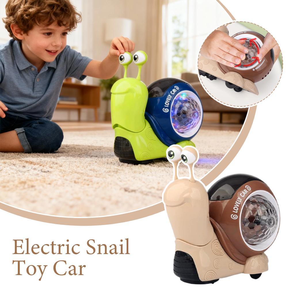 Creative Snail Children's Toy Car Swinging & Nodding Light Music Universal Wheel Toy Car Electric