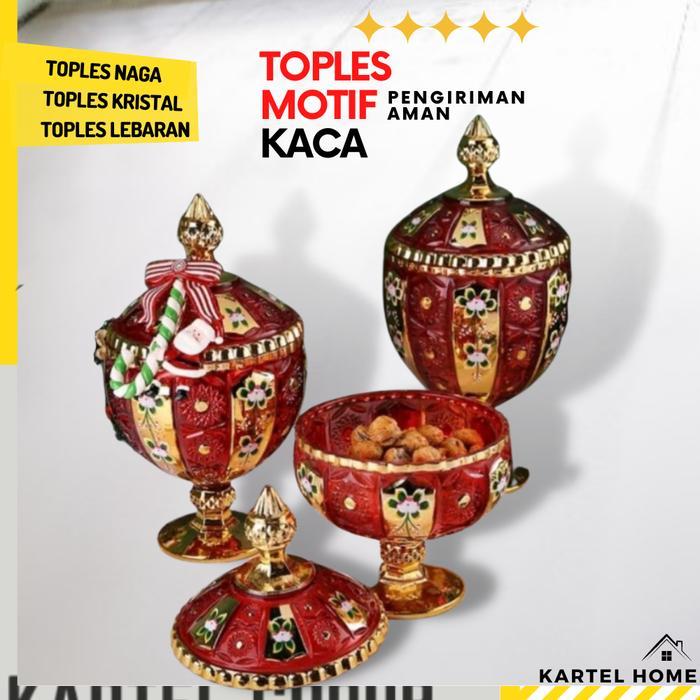 TOPLES KRISTAL SET KACA MEWAH LEBARAN ULIR NAGA