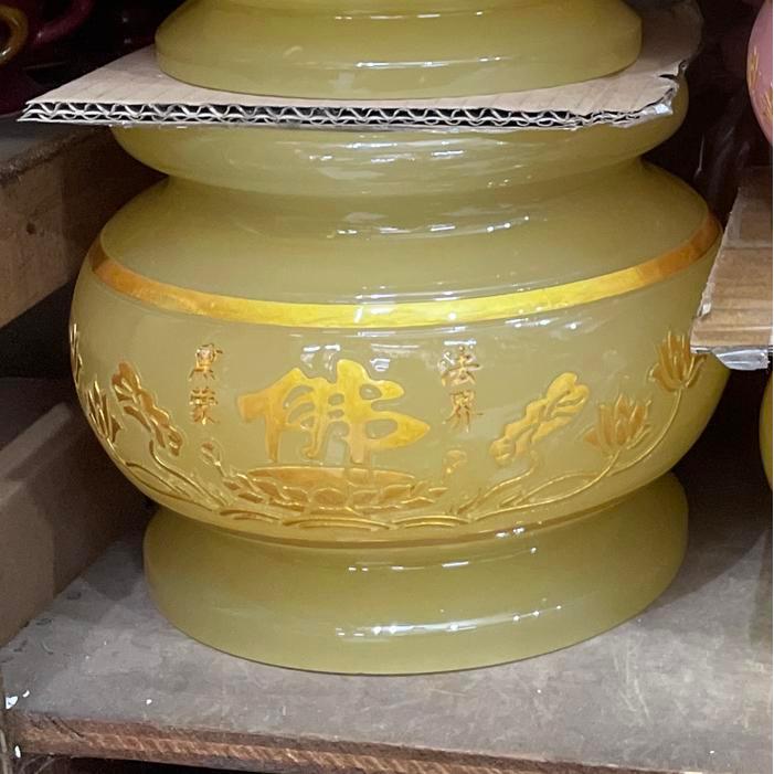 Hiolo hiulo tempat dupa motif tulisan fo 7in bahan marmer