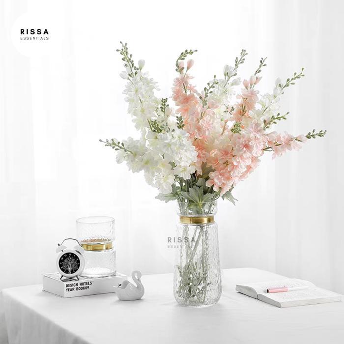 [RISSA] Bunga Hias Delphinium Palsu (PER TANGKAI) Dekorasi Tanaman Palsu Bunga Sintetis Dekorasi