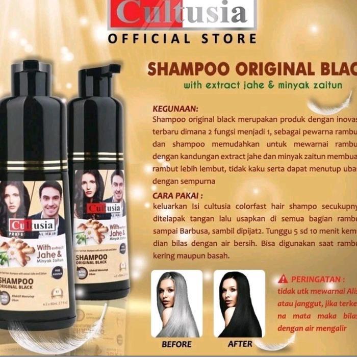 Cultusia Shampo Uban Original 160Ml Hitam / Coklat Semir Rambut Kultusia Black Brown Uban Collor