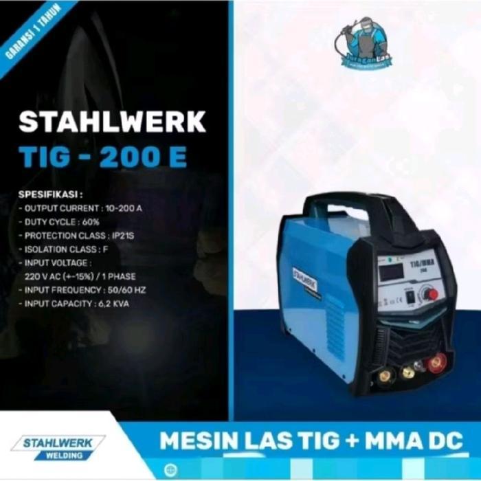 STAHLWERK TIG - 200E | MESIN LAS TIG + MMA DC