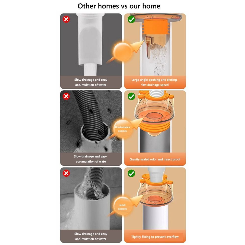 Useful Pipe Sealing Floor Drain Plug Five-in-One Solid Sealing Floor Drain Deodorant Anti Odor