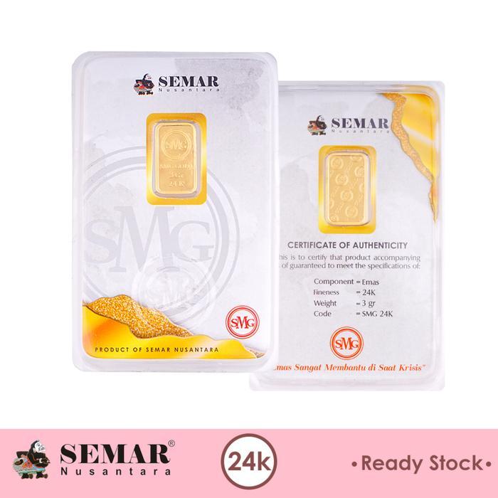 Best Seller Logam Mulia Smg Gold Press 3Gram Emas Batangan Semar Nusantara Original