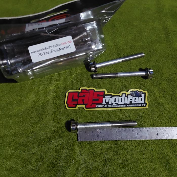 Baut Probolt Stainless Cnc 5-G Matte 8X75Mm Drat 12 Panjang 7,5Cm