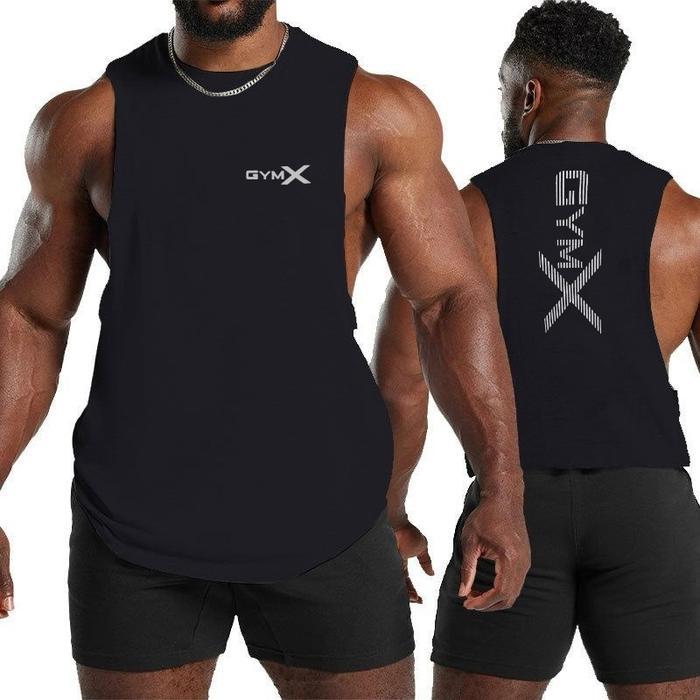 "New" TANKTOP PRIA GYM FITNESS SPORT WEAR LOWCUT OUTDOOR
